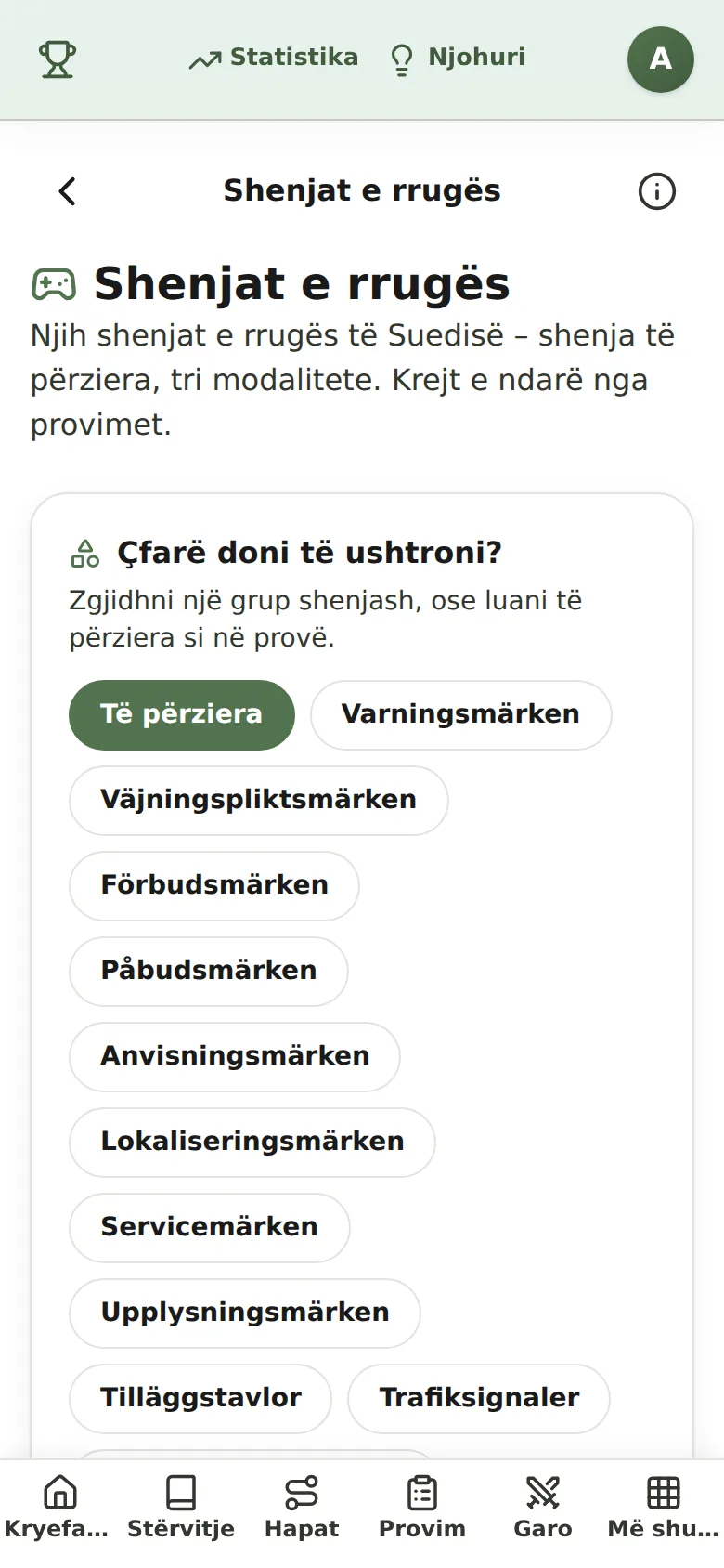 Vägmärkesspel