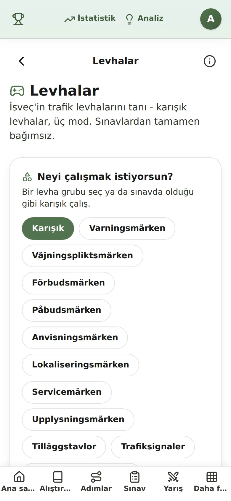 Vägmärkesspel